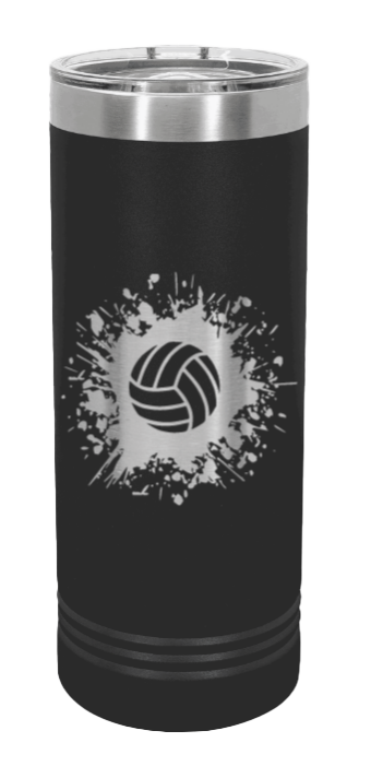Volleyball Laser Engraved Skinny Tumbler (Etched)