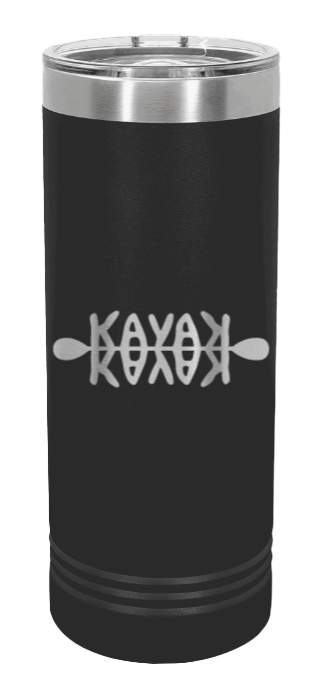 Kayak Laser Engraved Skinny Tumbler (Etched)