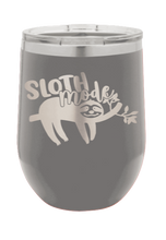 Load image into Gallery viewer, Sloth Laser Engraved  Wine Tumbler (Etched)
