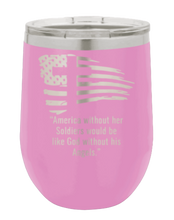 Load image into Gallery viewer, Soldiers and Angels Laser Engraved Wine Tumbler (Etched)
