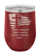 Load image into Gallery viewer, Soldiers and Angels Laser Engraved Wine Tumbler (Etched)
