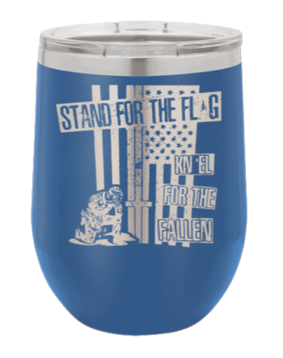 Stand for the Flag 2 Laser Engraved Wine Tumbler (Etched)