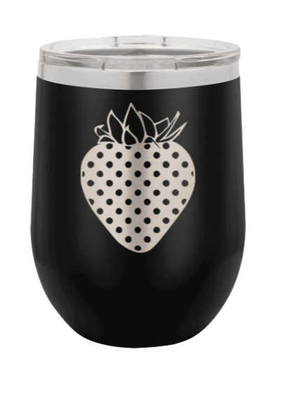 Strawberry Laser Engraved Wine Tumbler (Etched)