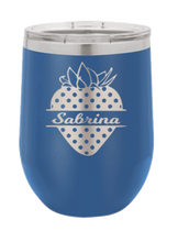 Load image into Gallery viewer, Strawberry Name (Customizable) Laser Engraved Wine Tumbler (Etched)
