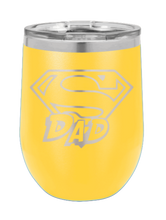 Load image into Gallery viewer, Super Dad Laser Engraved Wine Tumbler (Etched)
