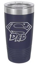 Load image into Gallery viewer, Super Dad Laser Engraved Tumbler (Etched)
