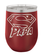 Load image into Gallery viewer, Super Papa - Customizable Laser Engraved Wine Tumbler (Etched)
