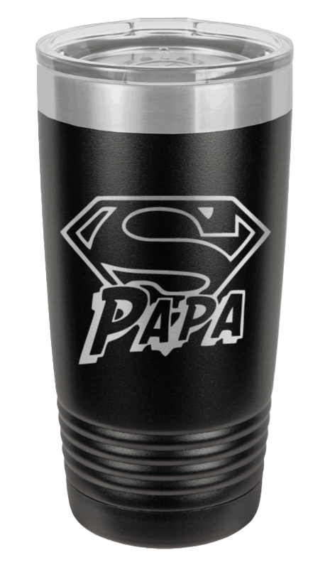 Super Papa - Customizable Laser Engraved Tumbler (Etched)