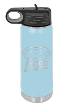 Load image into Gallery viewer, Super Papa - Customizable Laser Engraved Water Bottle (Etched)
