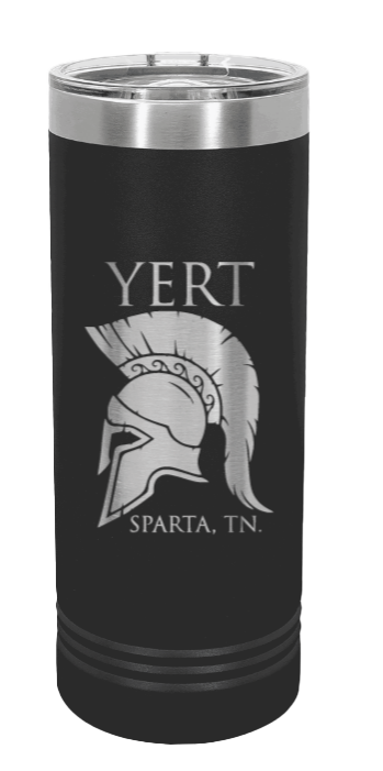 Yert Sparta, TN Laser Engraved Skinny Tumbler (Etched)