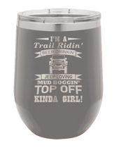 Load image into Gallery viewer, Trail Riding Jeep Girl Laser Engraved Wine Tumbler (Etched)
