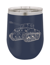 Load image into Gallery viewer, Tank Laser Engraved Wine Tumbler (Etched)
