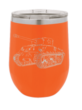 Load image into Gallery viewer, Tank Laser Engraved Wine Tumbler (Etched)
