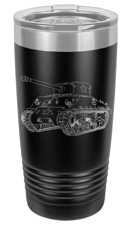 Tank Laser Engraved Tumbler (Etched)