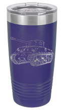 Load image into Gallery viewer, Tank Laser Engraved Tumbler (Etched)
