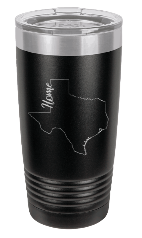Texas Home Laser Engraved Tumbler (Etched)