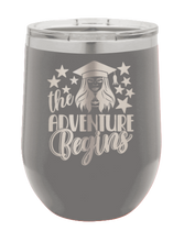 Load image into Gallery viewer, The Adventure Begins 1 Laser Engraved Wine Tumbler (Etched)
