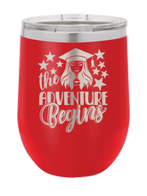 Load image into Gallery viewer, The Adventure Begins 1 Laser Engraved Wine Tumbler (Etched)
