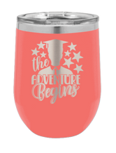 Load image into Gallery viewer, The Adventure Begins 2 Laser Engraved Wine Tumbler (Etched)
