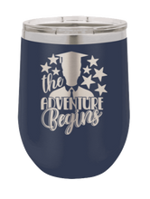 Load image into Gallery viewer, The Adventure Begins 2 Laser Engraved Wine Tumbler (Etched)
