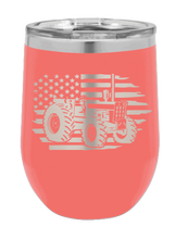 Load image into Gallery viewer, Tractor Flag Laser Engraved Wine Tumbler (Etched)
