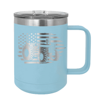 Load image into Gallery viewer, Tractor Flag Laser Engraved Mug (Etched)
