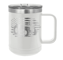 Load image into Gallery viewer, Tractor Flag Laser Engraved Mug (Etched)
