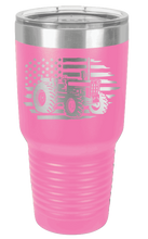 Load image into Gallery viewer, Tractor Flag Laser Engraved Tumbler (Etched)
