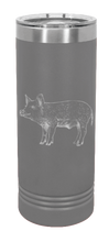 Load image into Gallery viewer, Pig Laser Engraved Skinny Tumbler (Etched)
