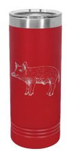 Load image into Gallery viewer, Pig Laser Engraved Skinny Tumbler (Etched)
