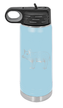 Load image into Gallery viewer, Pig Laser Engraved Water Bottle (Etched)
