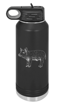 Load image into Gallery viewer, Pig Laser Engraved Water Bottle (Etched)
