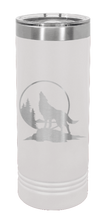 Load image into Gallery viewer, Wolf Laser Engraved Skinny Tumbler (Etched)
