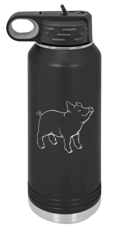 Pig 2 Laser Engraved Water Bottle (Etched)