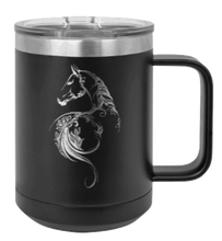 Load image into Gallery viewer, Floral Horse Laser Engraved Mug (Etched)

