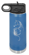 Load image into Gallery viewer, Floral Horse Laser Engraved Water Bottle (Etched)
