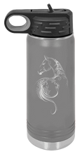 Load image into Gallery viewer, Floral Horse Laser Engraved Water Bottle (Etched)
