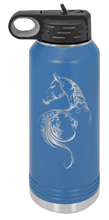 Load image into Gallery viewer, Floral Horse Laser Engraved Water Bottle (Etched)
