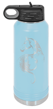 Load image into Gallery viewer, Floral Horse Laser Engraved Water Bottle (Etched)
