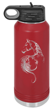 Load image into Gallery viewer, Floral Horse Laser Engraved Water Bottle (Etched)
