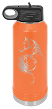 Load image into Gallery viewer, Floral Horse Laser Engraved Water Bottle (Etched)
