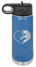 Load image into Gallery viewer, Horse Love Laser Engraved Water Bottle (Etched)
