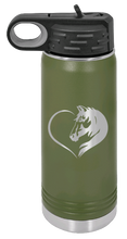 Load image into Gallery viewer, Horse Love Laser Engraved Water Bottle (Etched)
