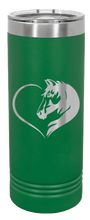 Load image into Gallery viewer, Horse Love Laser Engraved Skinny Tumbler (Etched)
