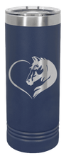 Load image into Gallery viewer, Horse Love Laser Engraved Skinny Tumbler (Etched)
