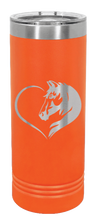 Load image into Gallery viewer, Horse Love Laser Engraved Skinny Tumbler (Etched)
