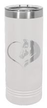 Load image into Gallery viewer, Horse Love Laser Engraved Skinny Tumbler (Etched)
