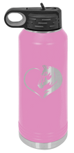 Load image into Gallery viewer, Horse Love Laser Engraved Water Bottle (Etched)

