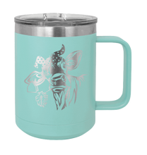 Load image into Gallery viewer, Cow with Bandana Laser Engraved Mug (Etched)
