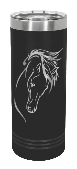 Horse 2 Laser Engraved Skinny Tumbler (Etched)